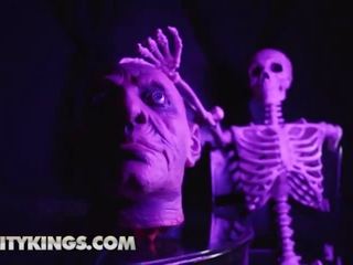 Kinky Leather Kitty Gianna Dior gets Halloween fucking x rated film movies