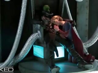 Wickedparodies - supergirl võrgutab braniac sisse anaal räpane film