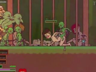 Captivity &vert; stadium 3 &vert; naken kvinnlig survivor fights henne sätt genom het till trot goblins men fails och blir körd hård svälj liters av sperma &vert; hentai spel gameplay p3