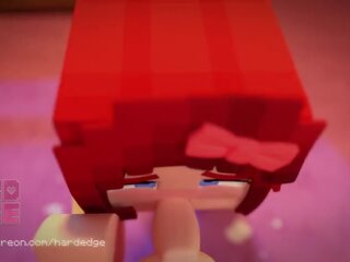 Minecraft x 定格の フィルム スカーレット フェラチオ アニメーション (by hardedges)
