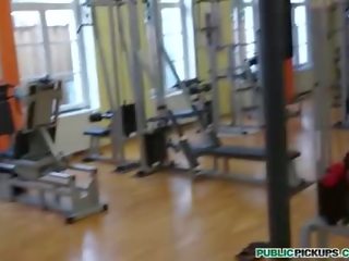 Feature Lucie fucked in the gym for cash