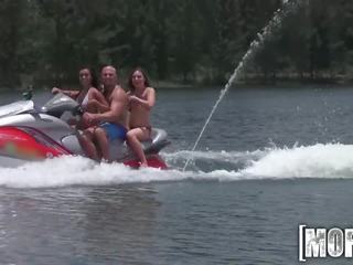 Mofos - outstanding bukkake gangbang on the seadoo