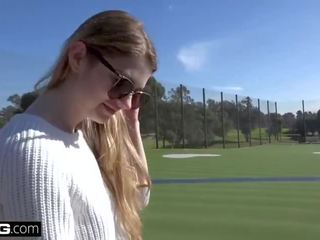 Nadya Nabakova Puts Her Pussy on Display at the Golf Course