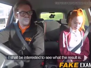 Young Redhead prostitute Pussy Examined at Her Driving Test