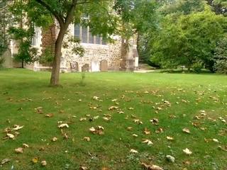 Uni kindje houdt riskant eikels kerk, picnic gebied, bridge & gelaats reward