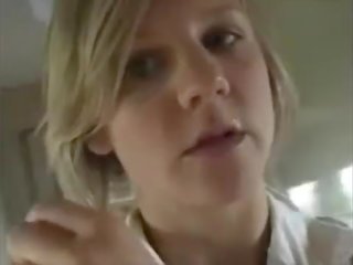 Charming Naughty Blonde Sucking BF's member On A Rail Trip
