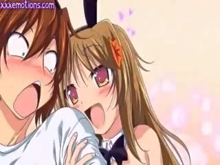 Two anime girls get ýüzüne dökülen