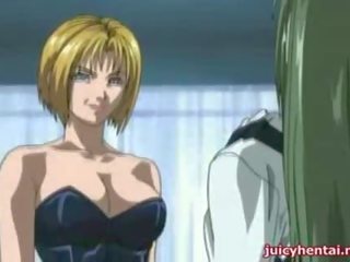 Oversexed blonde anime shemale having xxx clip video